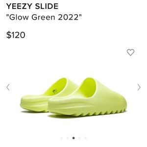New YEEZY slides Glow Green